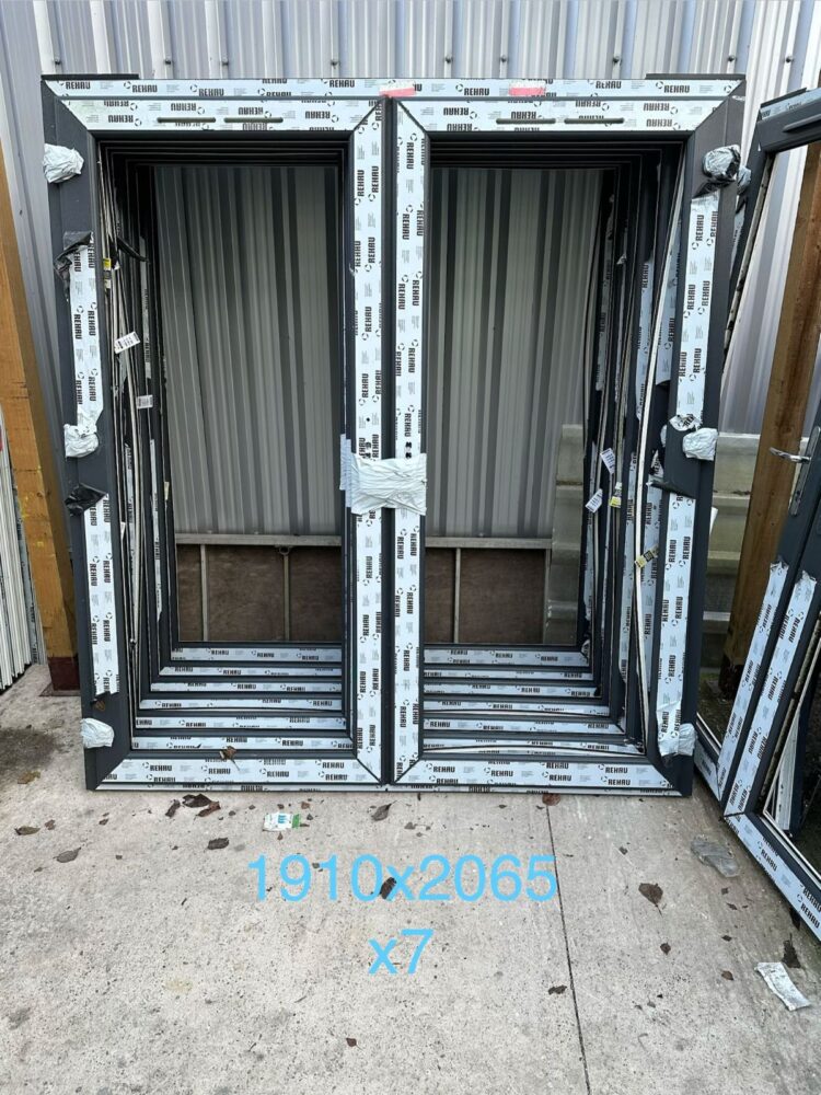 Anthracite Grey Upvc French Door 1910 x 2065 mm
