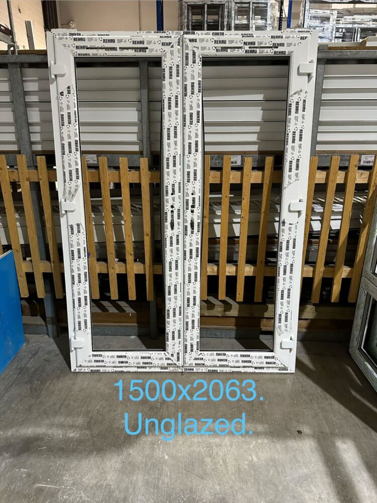 White Upvc French Door 1500 x 2063 mm