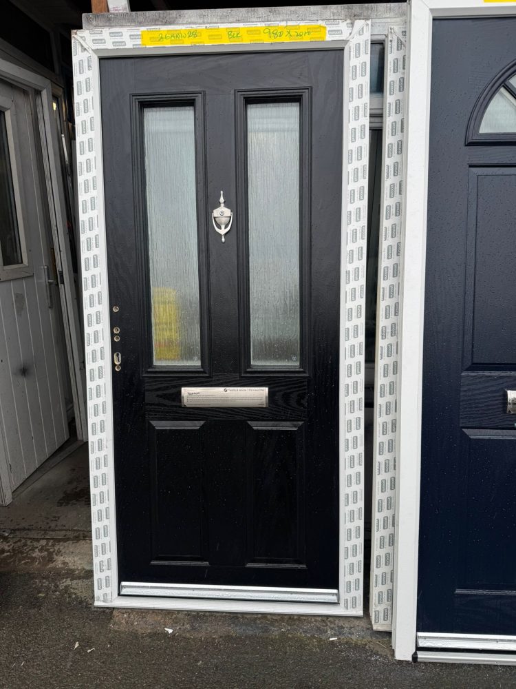 Black Composite Traditional Door 980 x 2010 mm 26MNW28
