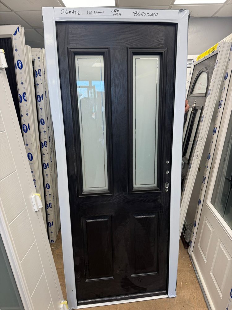 Black Composite Traditional Door 865 x 2080 mm 26MH22