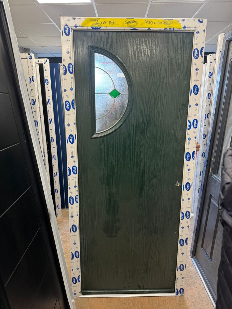 Green Composite Modern Door 910 x 2045 mm 26MH17