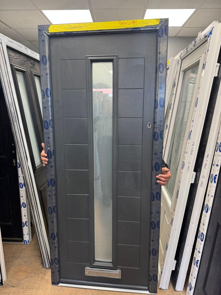 Anthracite Grey Composite Modern Door 900 x 2080 mm 26MH10