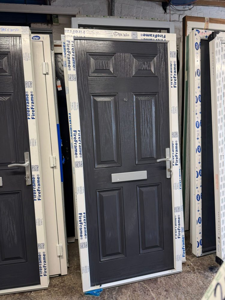 Anthracite Grey Composite Traditional Door 870 x 2020 mm 26TM02