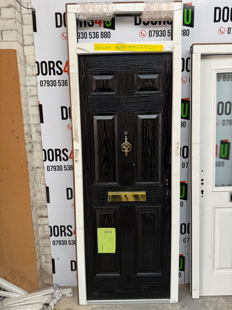 Black Composite Traditional FD30 Door 825 x 2075/2340 mm 26NWA122