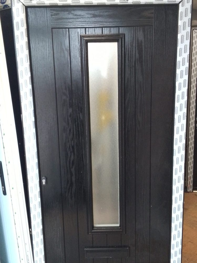 Black Composite Modern Door 1000 x 2055 mm 26BA19