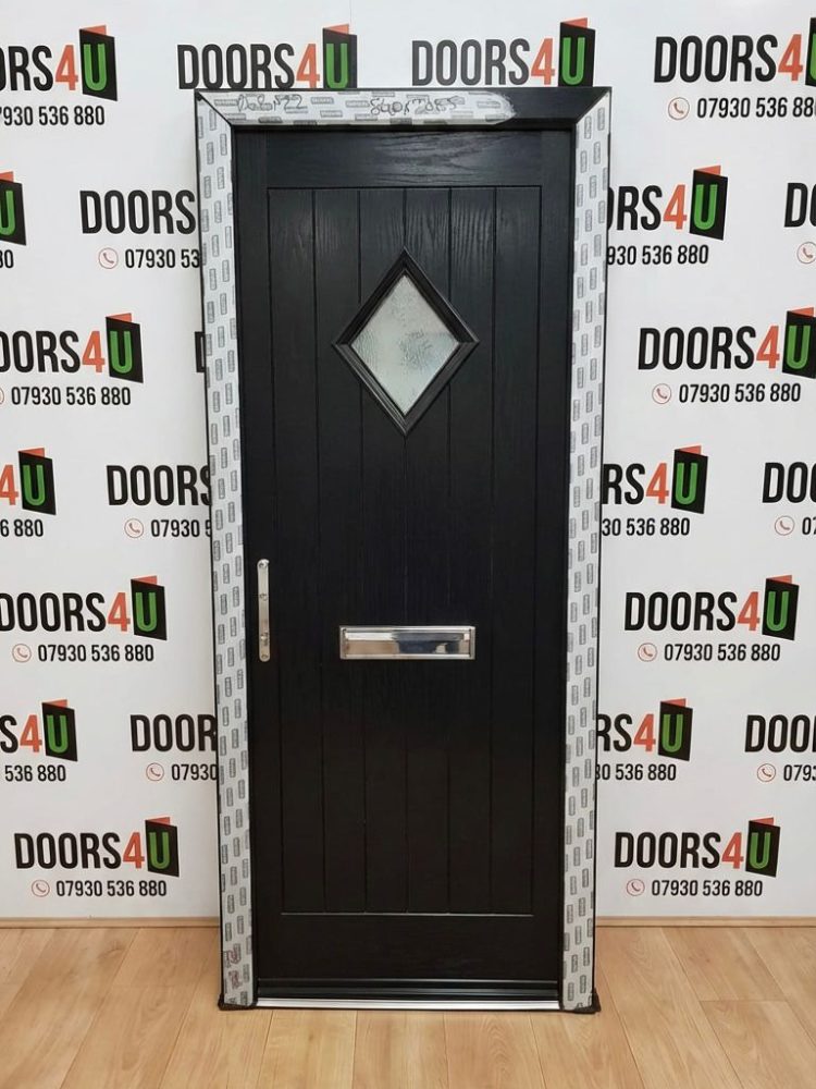 Black Composite Modern Door 840 x 2085 mm 26BA22