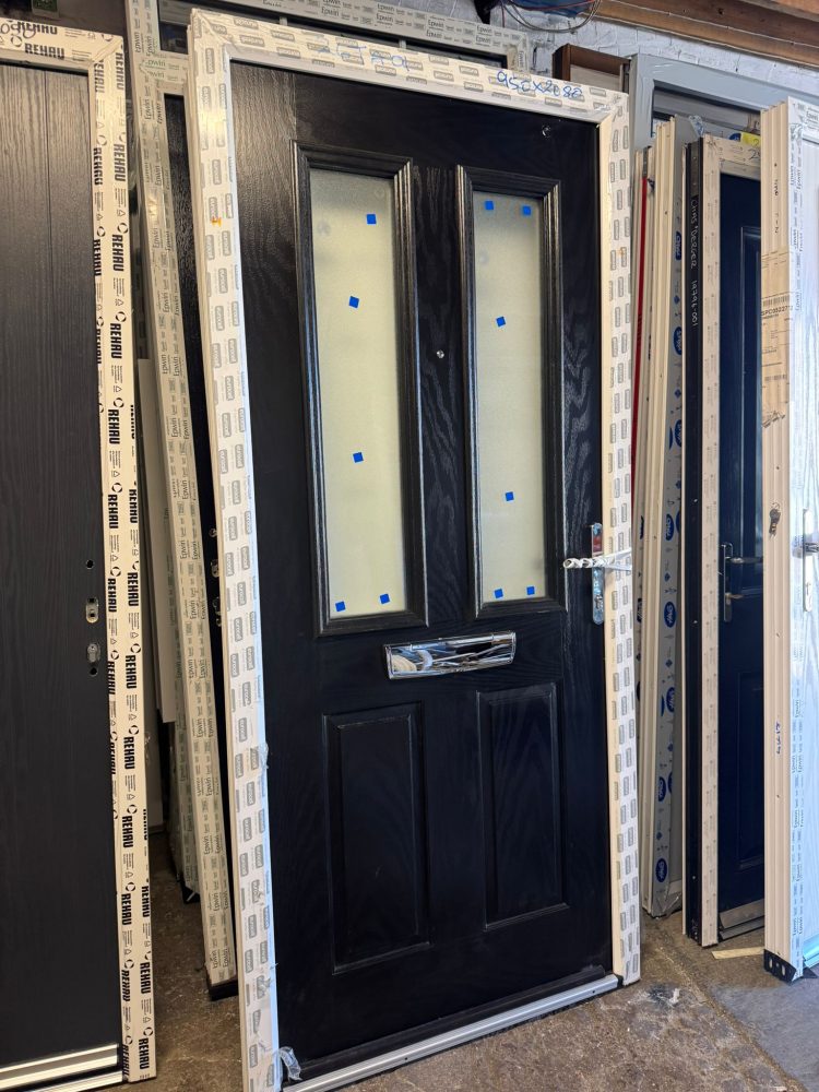 Black Composite Traditional Door 950 x 2080 mm 26TA01