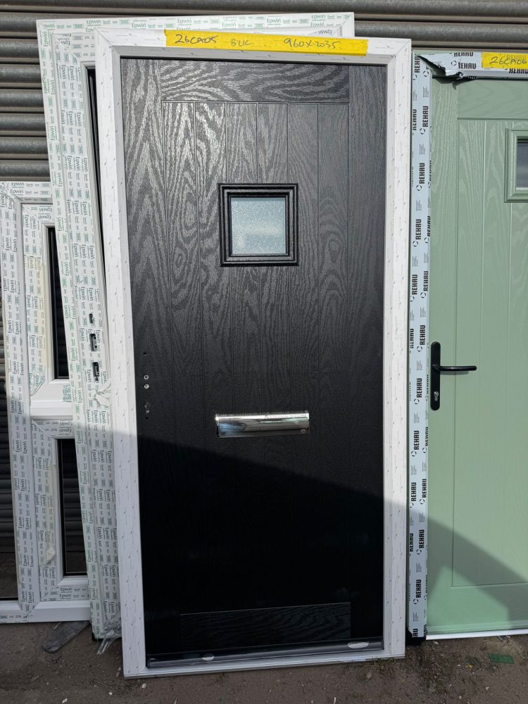 Black Composite Modern Door 960 x 2035 mm 26CA05