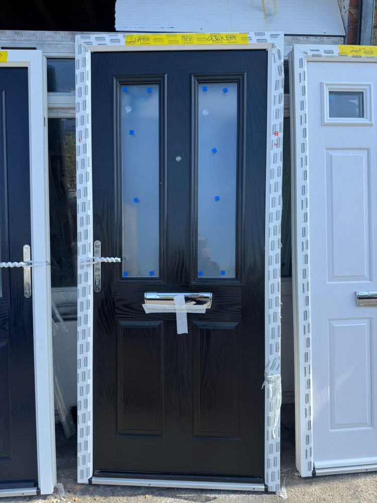 Black Composite Traditional Door 930 x 2055 mm 26AT02
