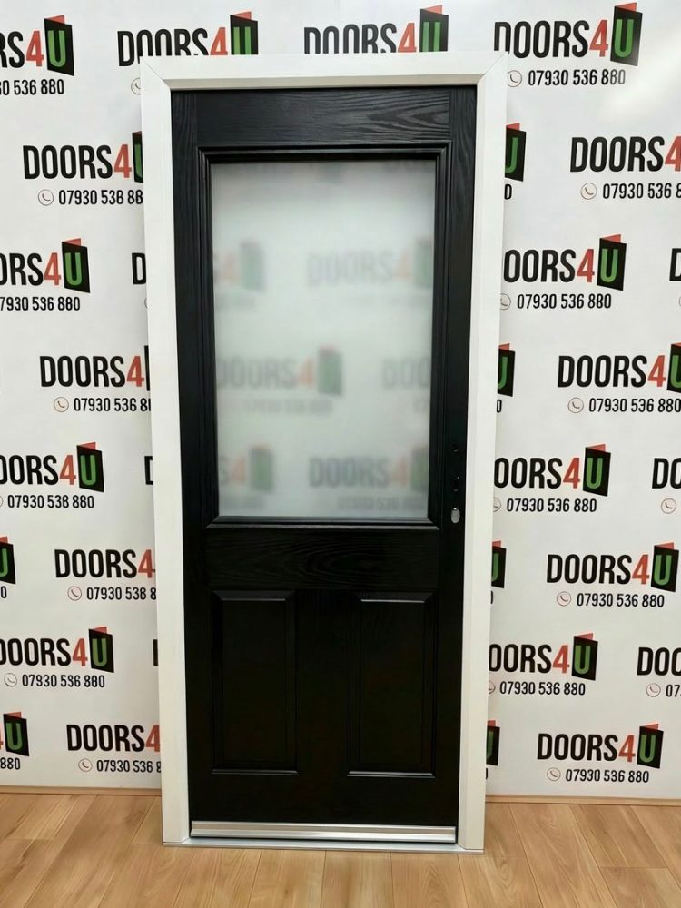 Black Composite Traditional Door 865 x 2075 mm 26NWAA12