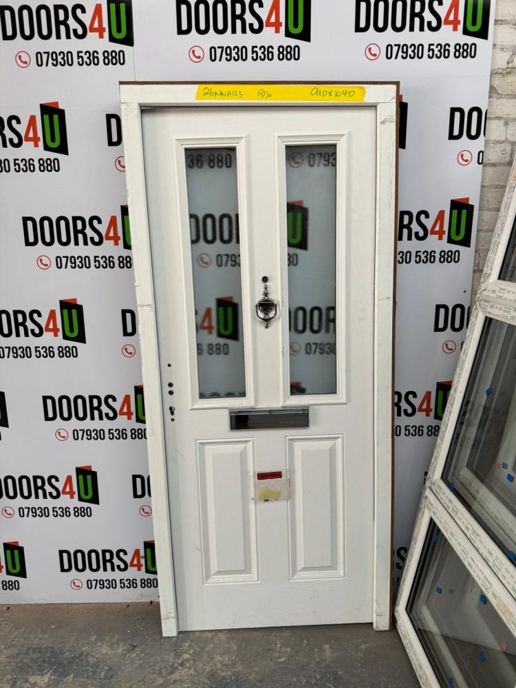 White Composite Traditional FD30 Door 910 x 2040 mm 26NNA123