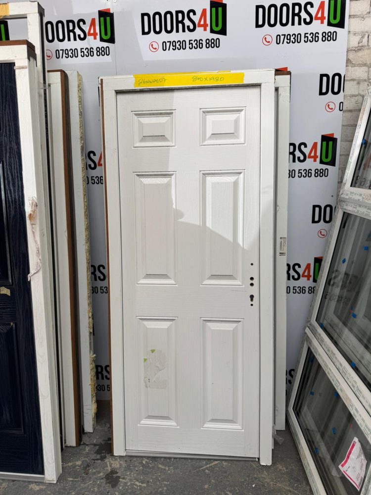 White Composite Traditional Door 840 x 1980 mm 26NWA107