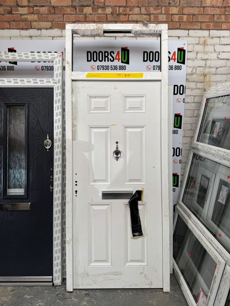 White Composite Traditional Door 980 x 2040/2110 mm 26NWA100