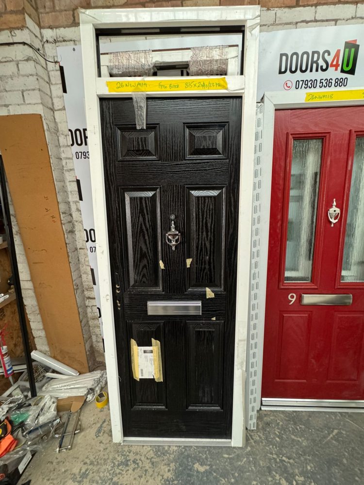 Black Composite Traditional FD30 Door 815 x 2090/2370 mm 26NWA119
