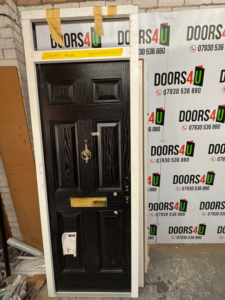Black Composite Traditional FD30 Door 820 x 2085/2350 mm 26NWA112