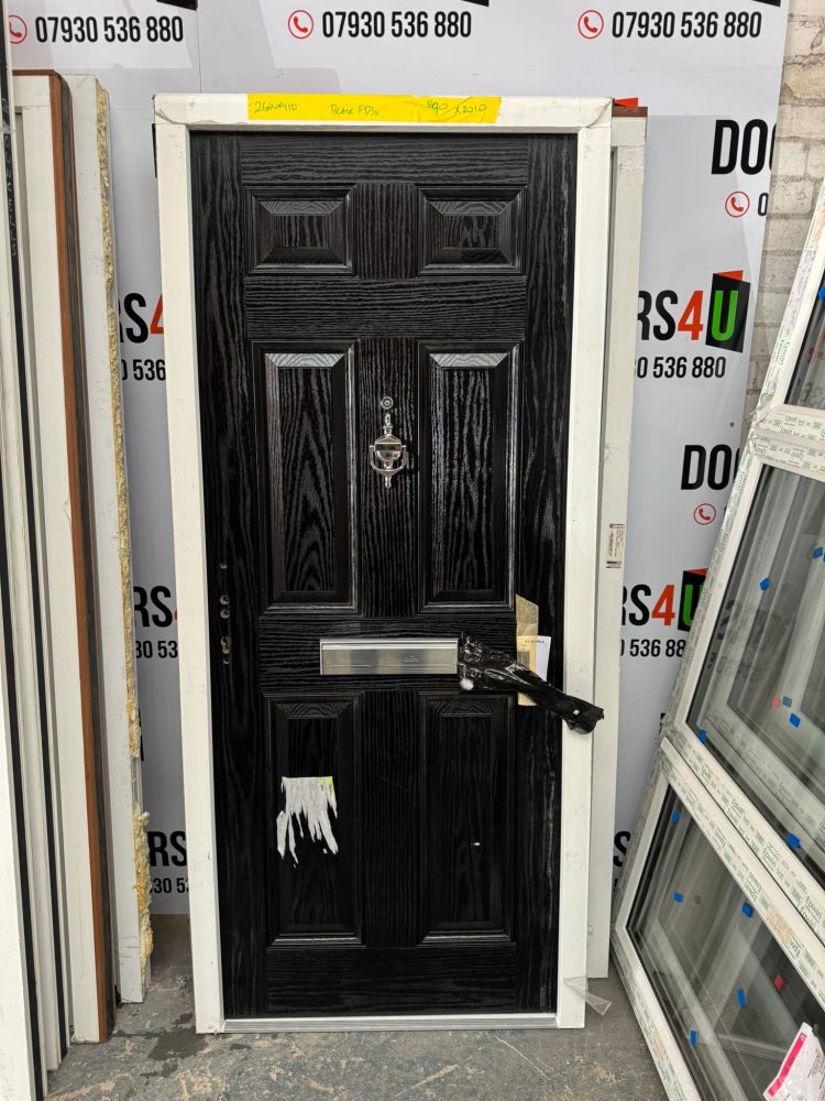 Black Composite Traditional FD30 Door 890 x 2010 mm 26NWA110