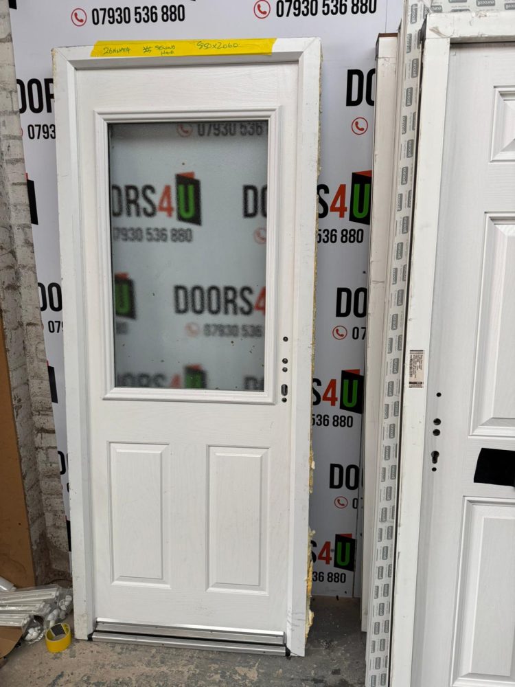 Pre-Fitted White Composite Traditional Door 850 x 2060 mm 26NWA114
