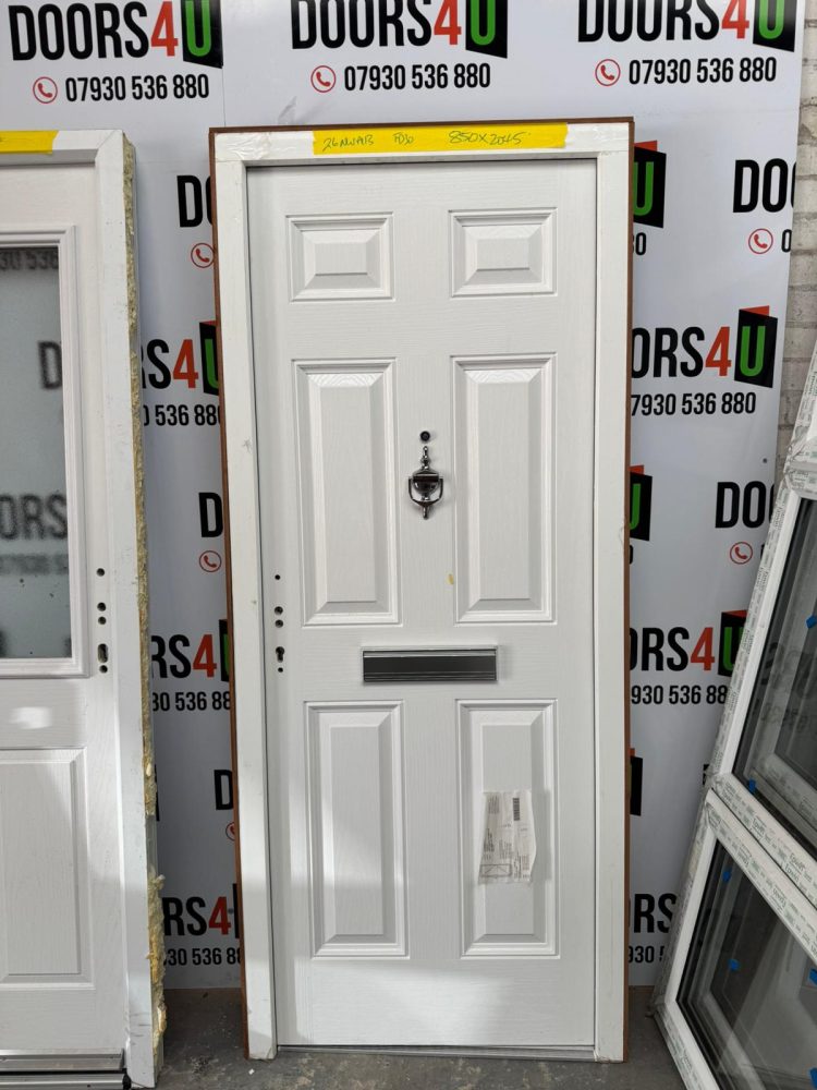 White Composite Traditional FD30 Door 850 x 2045 mm 26NWA113