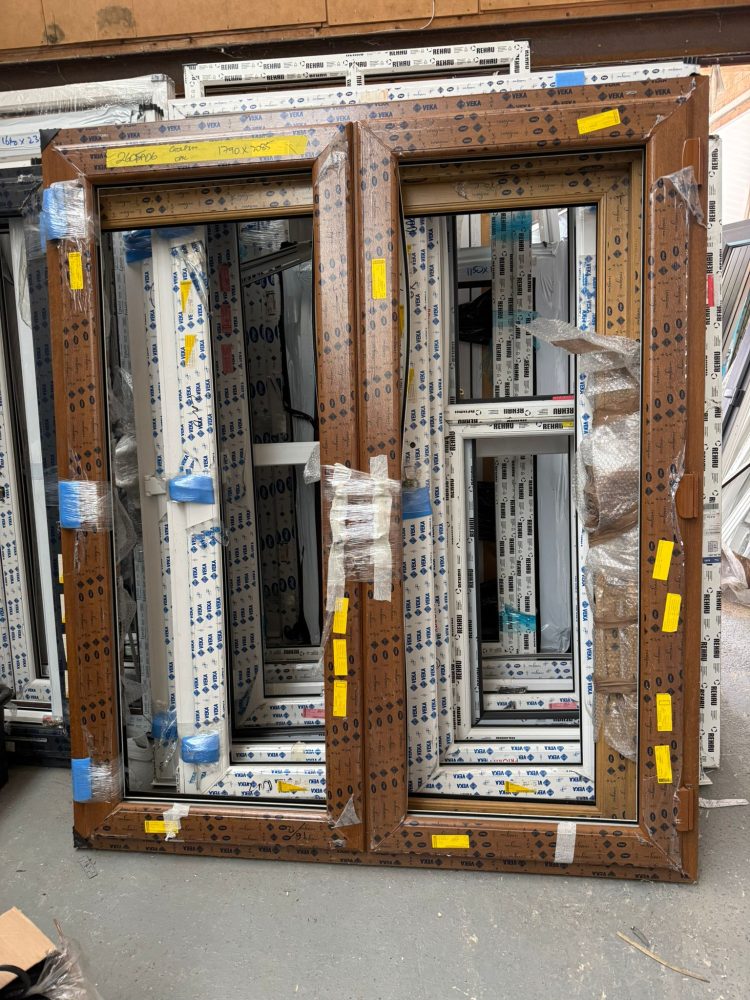 Golden Oak Upvc French Door 1790 x 2085 mm 26CFA06