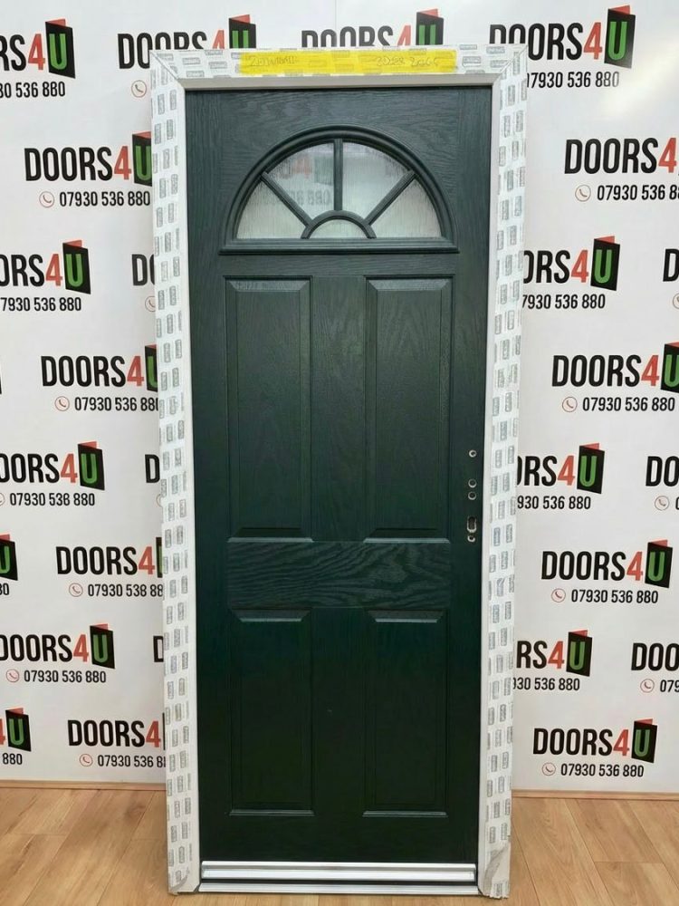 Dark Green Composite Traditional Door 835 x 2065 mm 26NWAA11