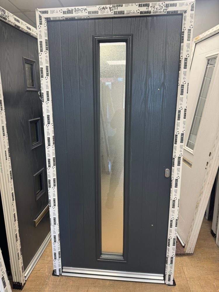Anthracite Grey Composite Modern Door 975 x 2020 mm 26BA06