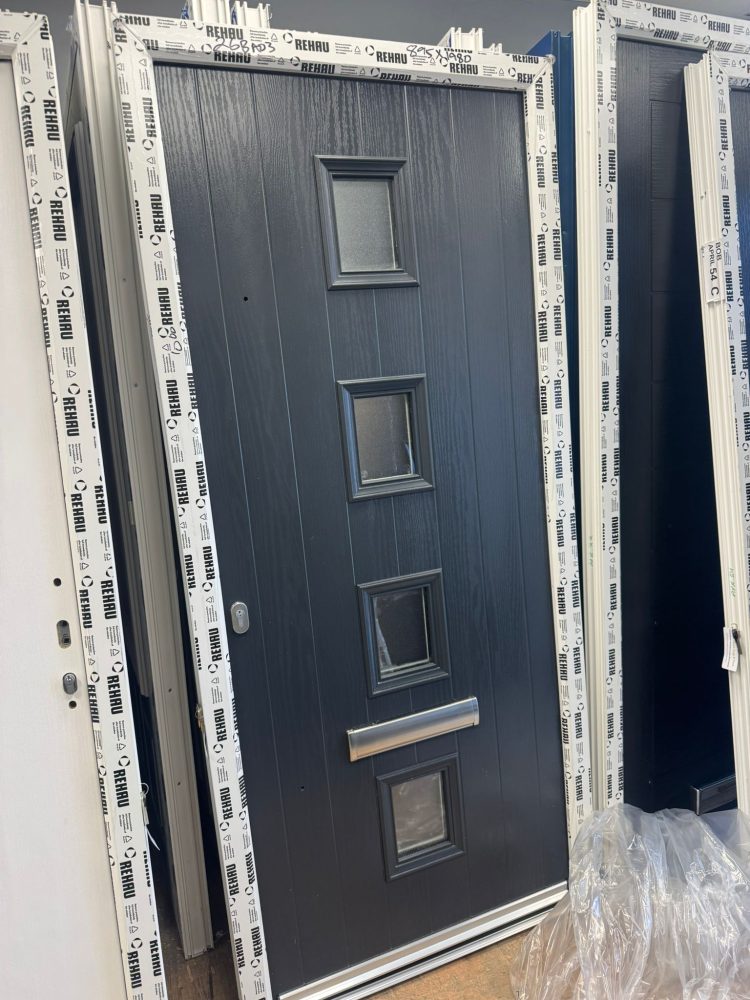 Anthracite Grey Composite Modern Door 895 x 1980 mm 26BA03