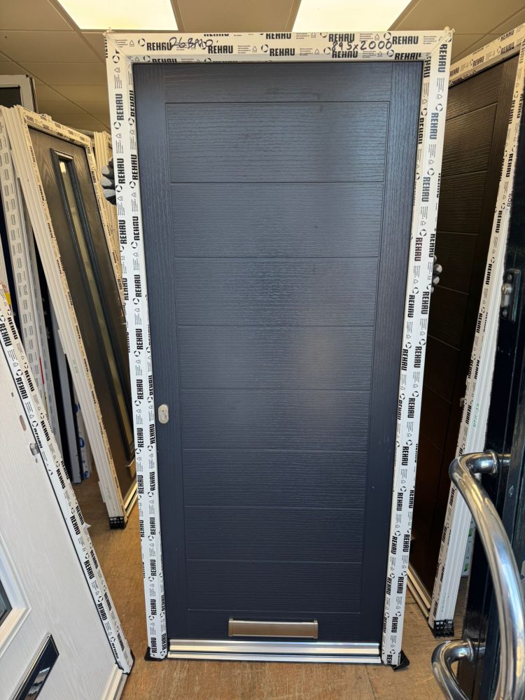 Anthracite Grey Composite Modern Door 895 x 2000 mm 26BA10