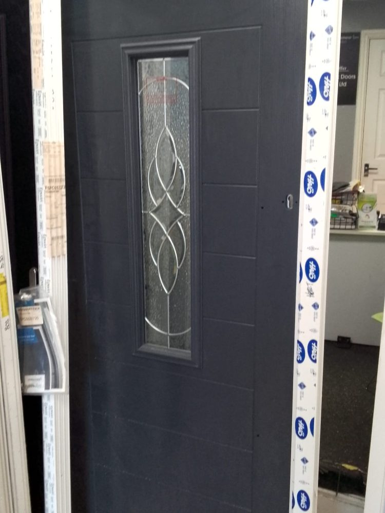 Anthracite Grey Composite Modern Door 990 x 2060 mm