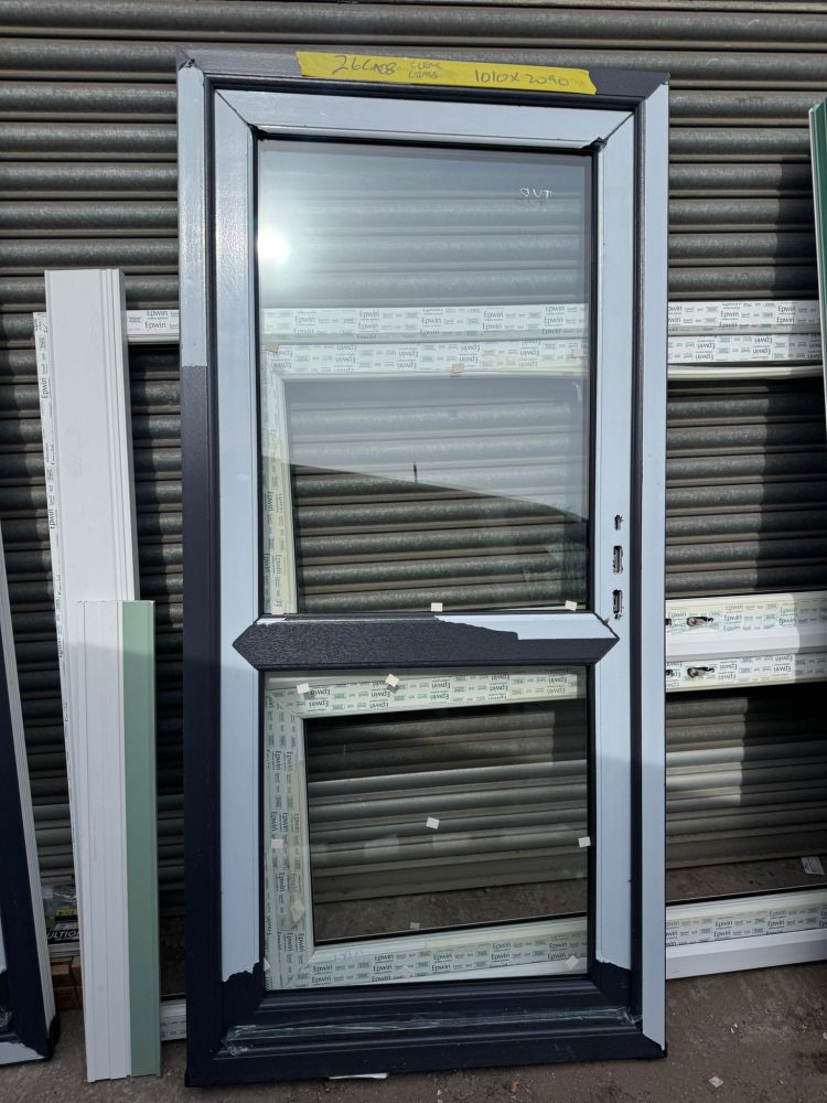 Grey Upvc Door 1010 x 2090 mm 26CA08