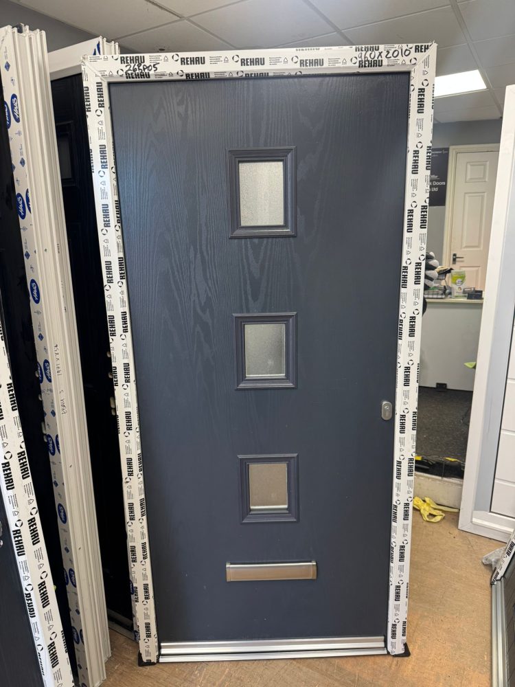 Anthracite Grey Composite Modern Door 960 x 2010 mm 26BA05
