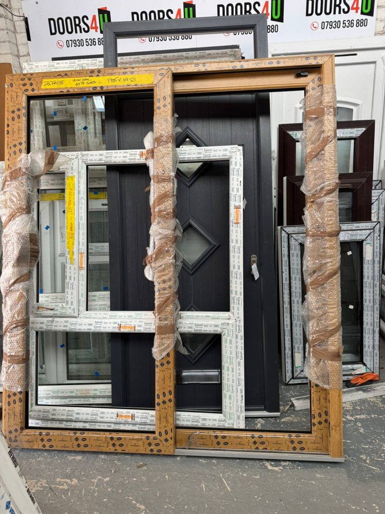 Irish Oak Upvc Sliding Patio Door 1705 x 1950 mm 26CFA08