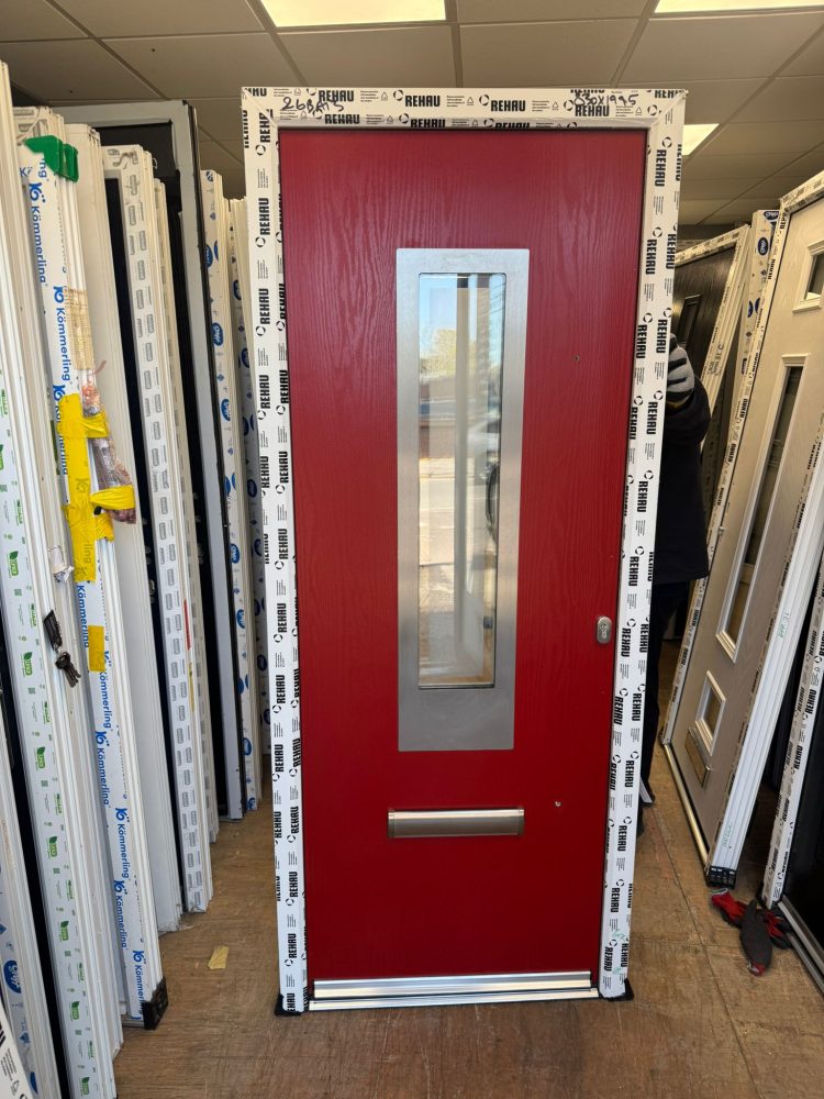 Red Composite Modern Door 830 x 1995 mm 26BA13