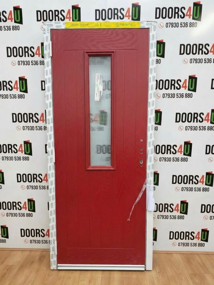 Red Composite Modern Door 890 x 2070 mm 26NWAA04