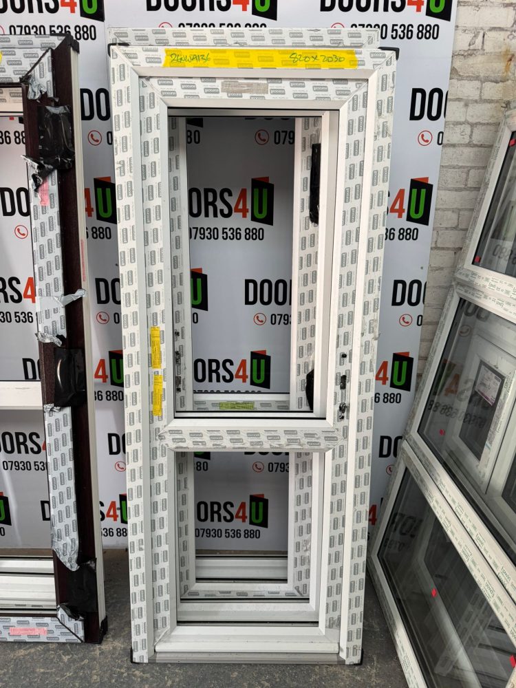 White Upvc Door 820 x 2030 mm 26NWA136B