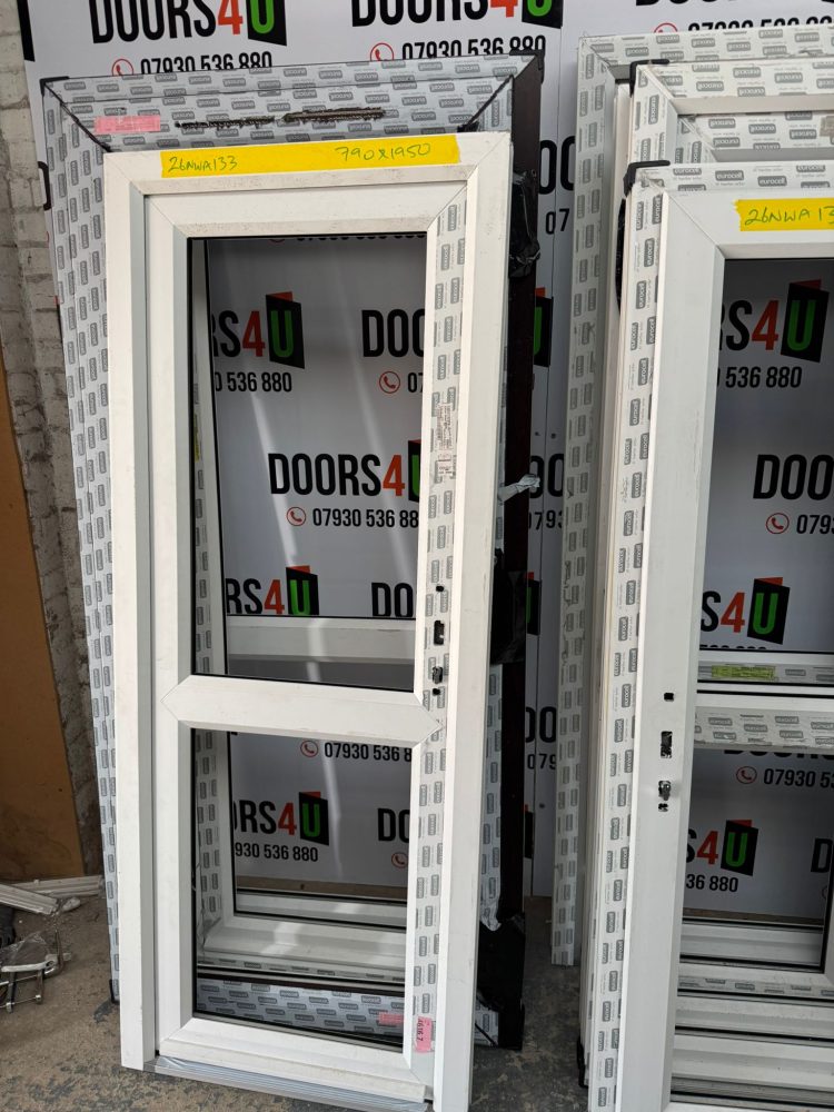 White Upvc Door 790 x 1950 mm 26NWA133