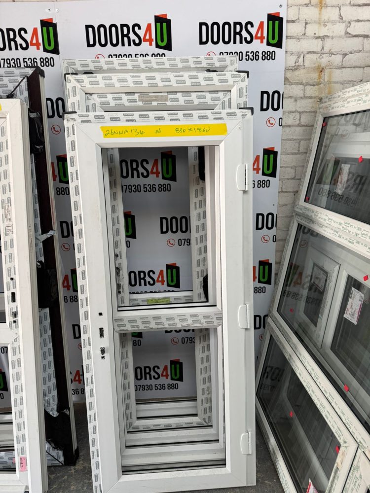 White Upvc Door 830 x 1860 mm 26NWA134B