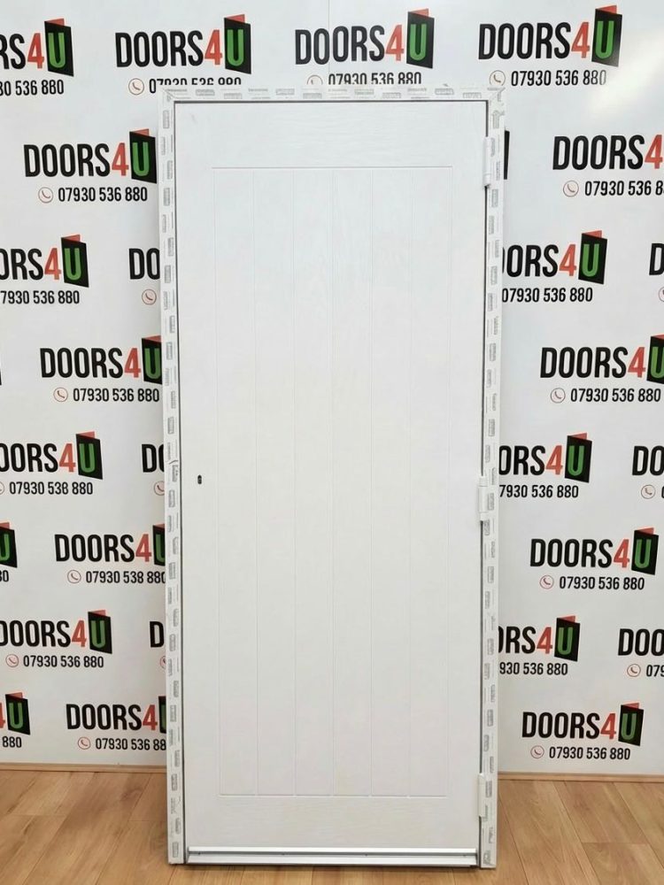 White Composite Traditional Door 840 x 2050 mm 26NWAA13
