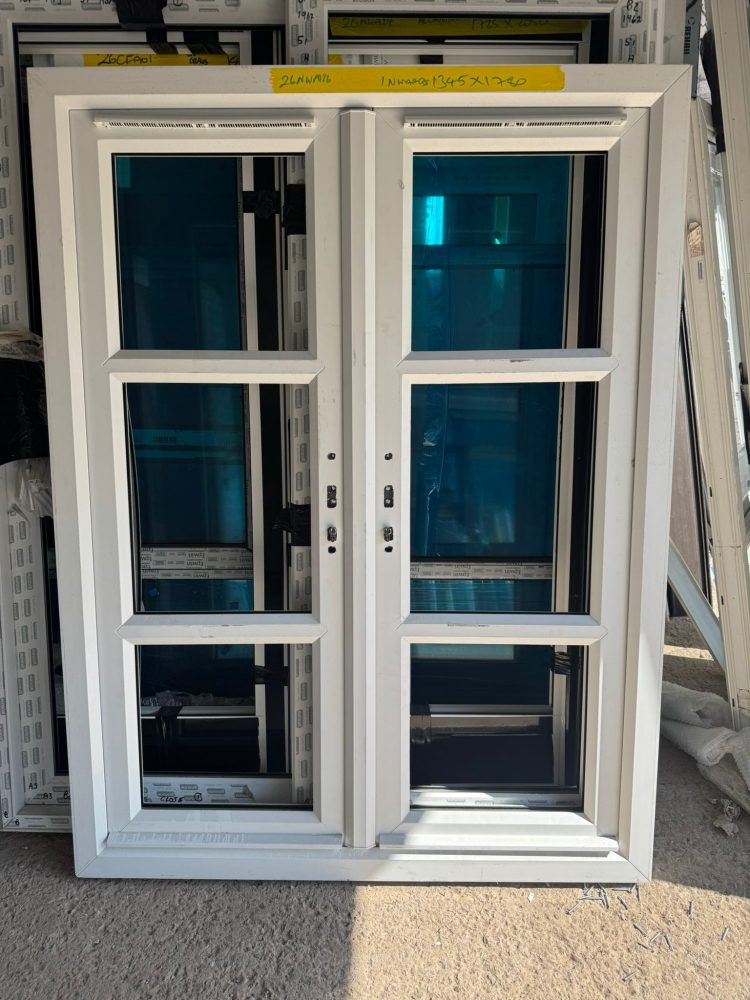 White Upvc French Door 1345 x 1780 mm 26NWA126
