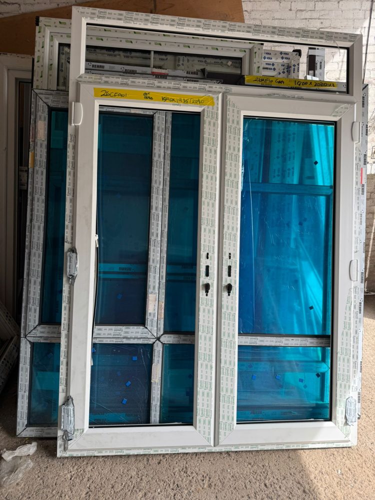 White Upvc French Door 1590 x 1935/2290 mm 26CFA01