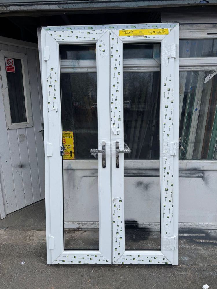 White Upvc French Door 1170 x 2090 mm 26DW15
