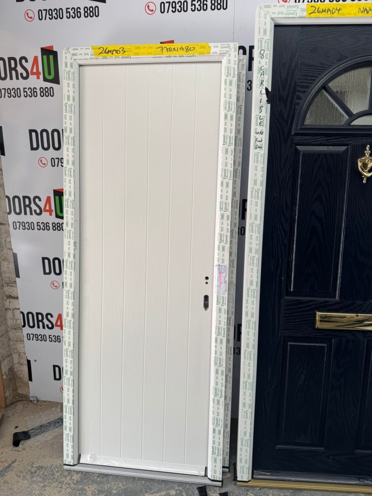 White Utility Composite Door 770 x 1980 mm 26MA03