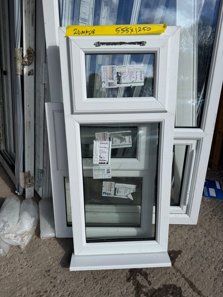 White Upvc Window 555 X 1250 mm 26MA08