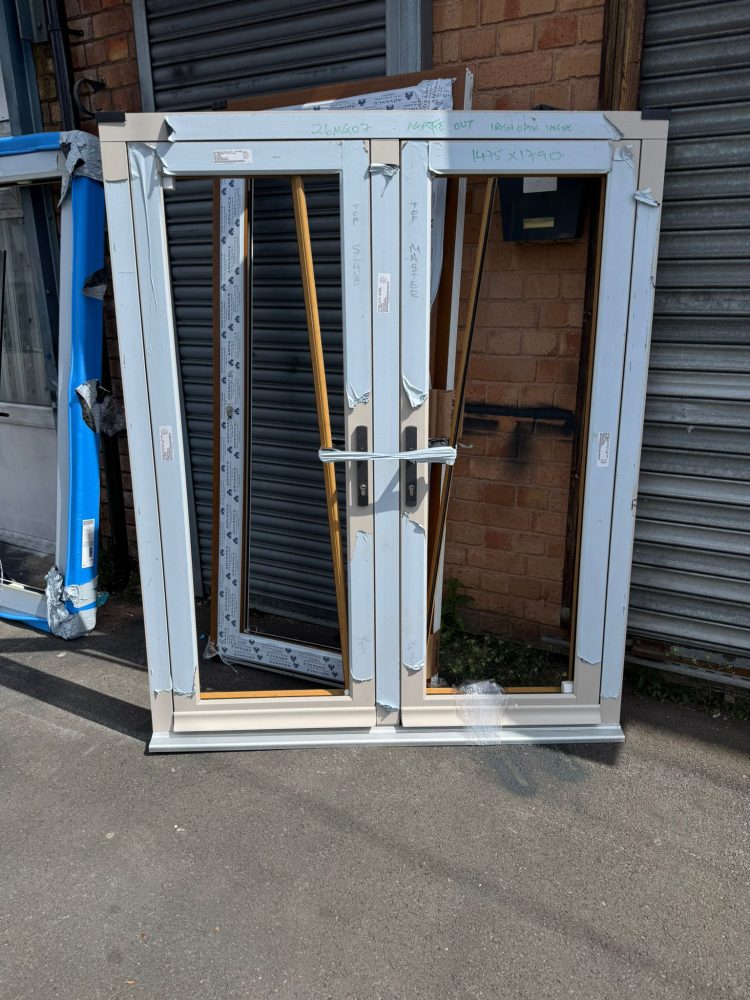 Agate Grey Upvc French Door 1475 x 1790 mm 26MG07