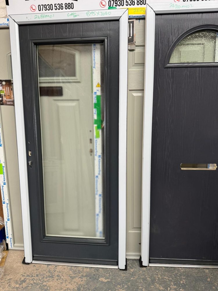 Anthracite Grey Composite Glass Door 895 x 2040 mm 26BDMY01