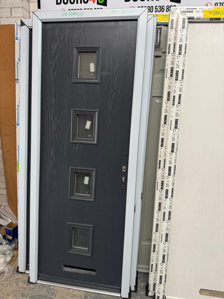 Anthracite Grey Composite Modern Door 800 x 2050 mm 26BDMY05