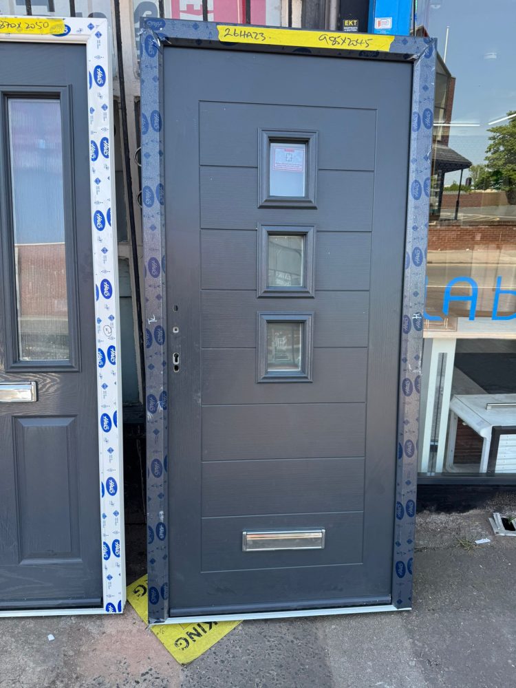 Anthracite Grey Composite Modern Door 985 x 2045 mm 26HA23