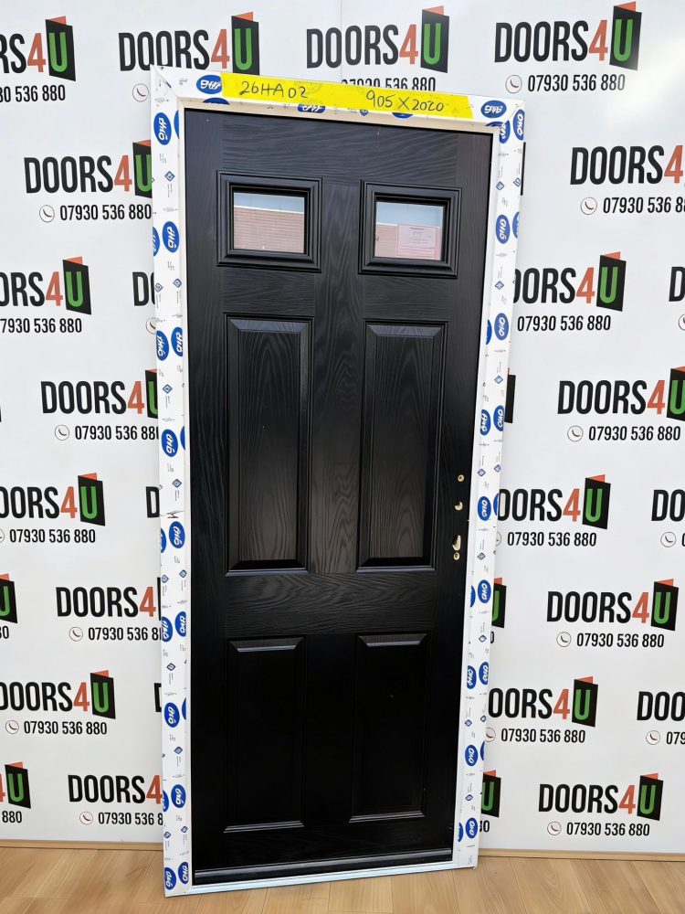 Black Composite Traditional Door 905 x 2020 mm 26HA02
