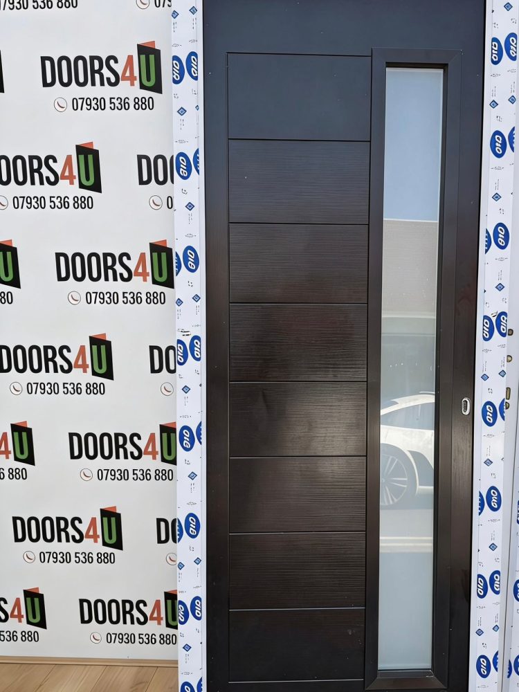 Black Composite Modern Door 870 x 2080 mm 26HA05
