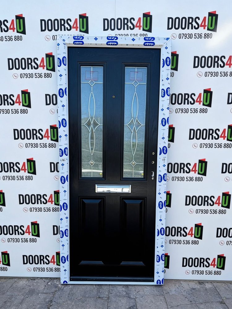 Black Composite Traditional Door 880 x 2020 mm 26HA15