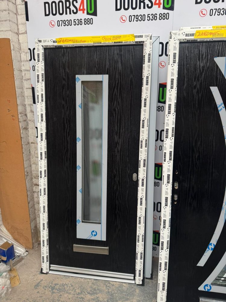 Black Composite Modern Door 910 x 2005 mm 26BDMY14